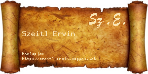 Szeitl Ervin névjegykártya